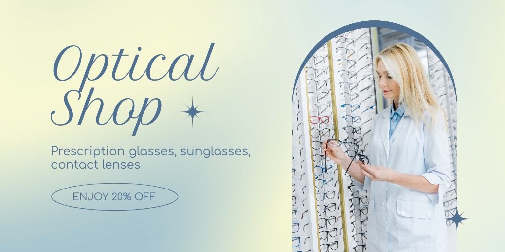 Services of Professional Consultant in Optical Store Twitterデザインテンプレート