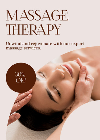 Ontwerpsjabloon van Flayer van Discount for Facial Massage Therapy