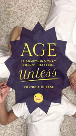 Modèle de visuel Inspirational Quote About Age In Violet - TikTok Video