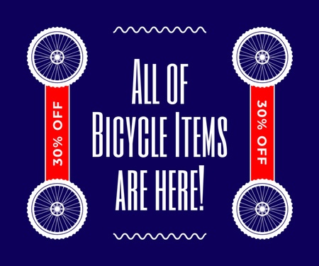 Template di design Tutti i tipi di biciclette in vendita Medium Rectangle