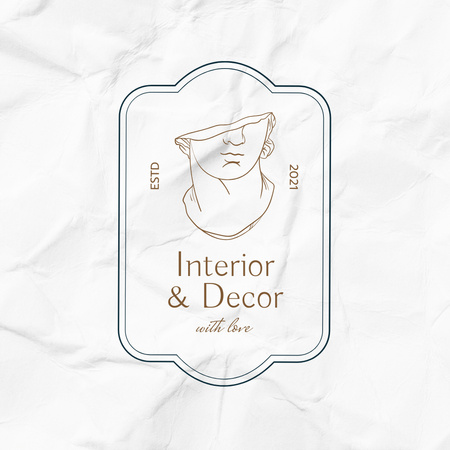 Ontwerpsjabloon van Logo van Home Interior and Decor Offer
