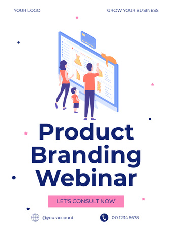 Platilla de diseño Product Branding Webinar Announcement Poster US