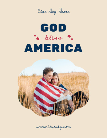 Modèle de visuel USA Independence Day Celebration Announcement - Poster 8.5x11in