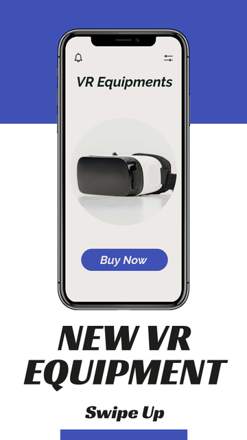 Designvorlage New VR Equipment für Instagram Story