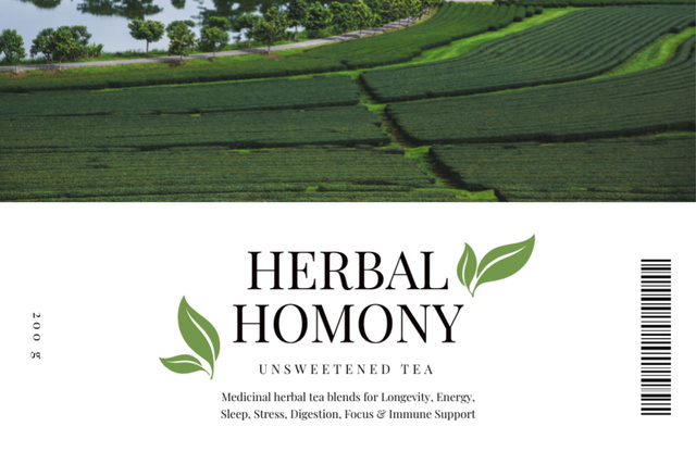 Herbal Tea Blend Label Design Template