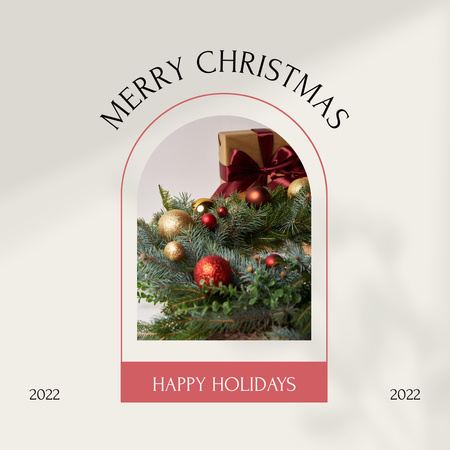 Christmas Holiday Greeting Instagram Modelo de Design