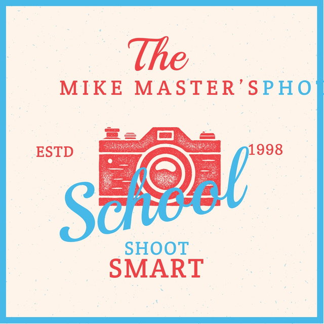 Photo School Ad Stamp of Camera Instagram ADデザインテンプレート
