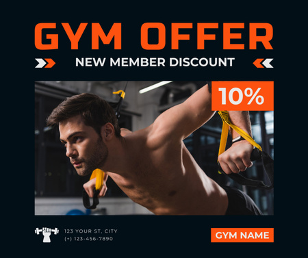 Resistance Training Exercises at Gym Facebook Design Template