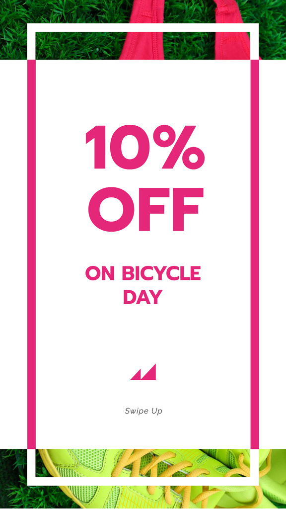 Bicycle Day Discount Offer Instagram Story tervezősablon