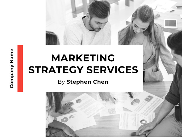 Offering Services to Create Successful Marketing Strategy Presentation Šablona návrhu