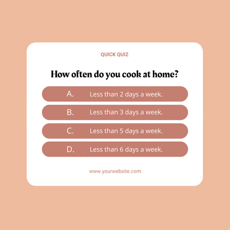 Cooking Topic Questionnaire Instagram tervezősablon