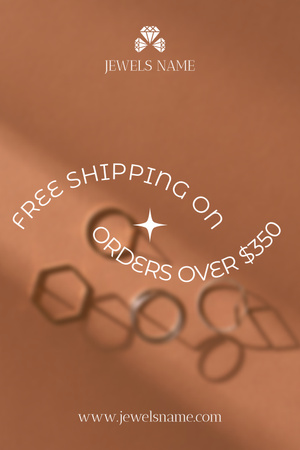 Free Shipping Jewelry Ad Pinterest Tasarım Şablonu