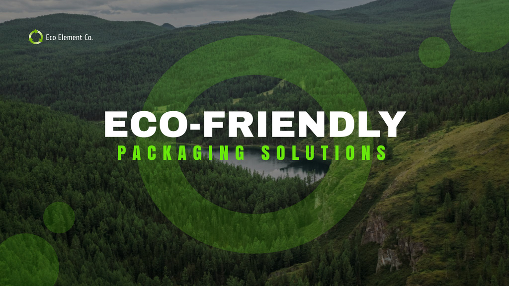 Offer Eco-Friendly Solution Package for Business with Green Forest Presentation Wide Πρότυπο σχεδίασης