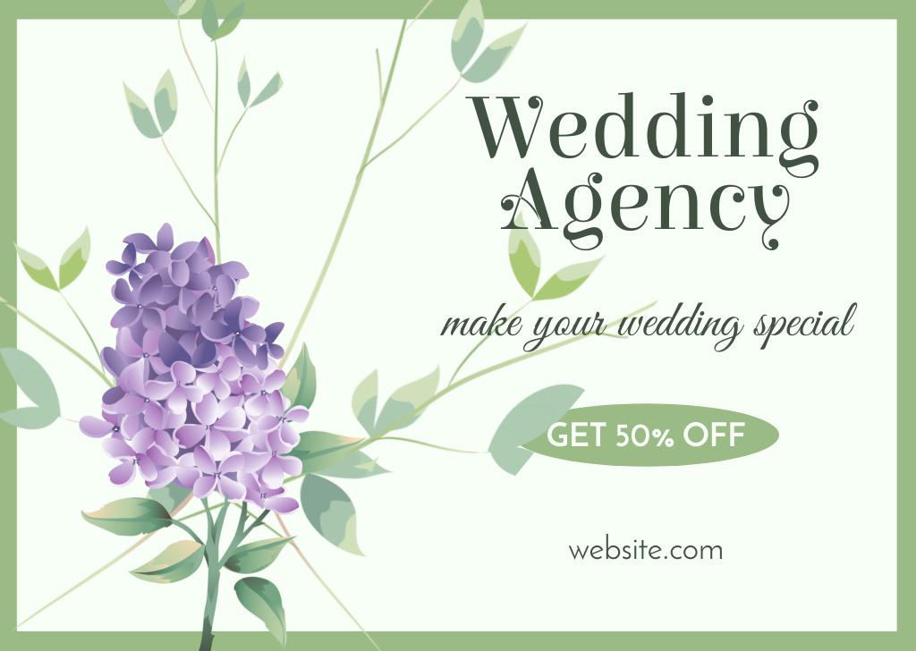 Designvorlage Wedding Planning Agency Offer für Card