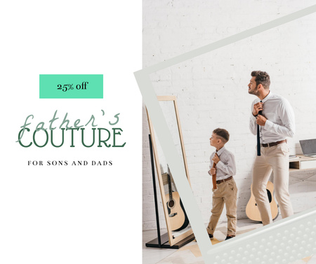 Clothes Sale on Father's Day Facebook Design Template
