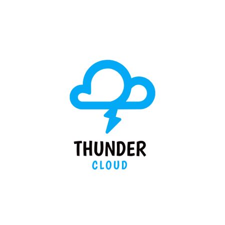 thunder cloud Logo Šablona návrhu