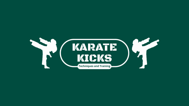 Blog about Karate with Silhouettes of Fighters Youtubeデザインテンプレート