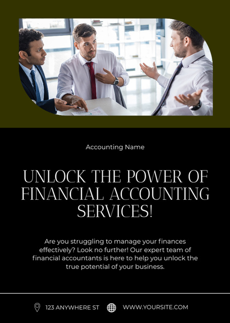 Plantilla de diseño de Ad of Financial Accounting Services Flayer 