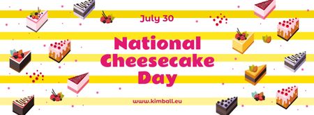 National cheesecake Day Facebook cover Design Template