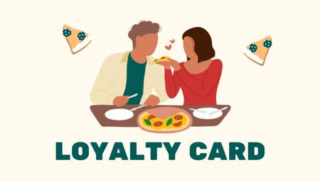 Platilla de diseño Pizzeria Discount Offer on Loyalty Business Card US