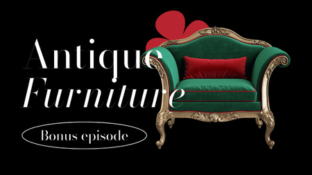 Vlogger Bonus Episode About Collectible Furniture Youtube Thumbnail Design Template