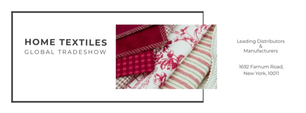 Ontwerpsjabloon van Facebook cover van Home Textiles Event Announcement
