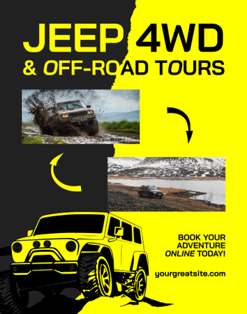Off-Road Tours Ad Poster 22x28in Design Template