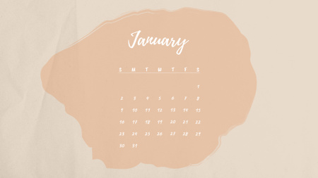 Colorful Paint Smudges Calendar Design Template