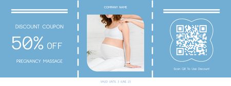 Terhességi testmasszázs hirdetés Coupon tervezősablon