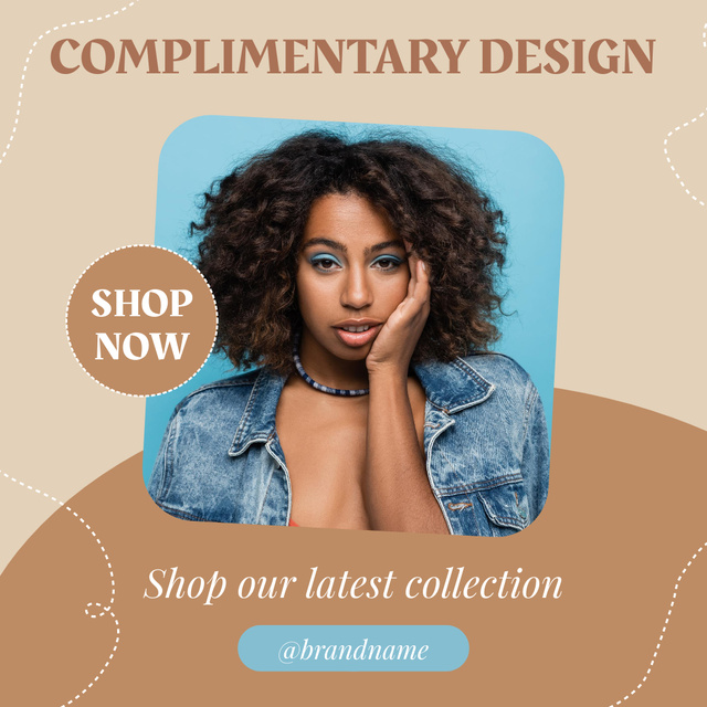 Complimentary Jewelry Design Instagram AD Design Template