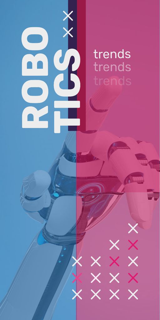 Android robot hand Graphic Design Template