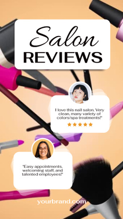 Designvorlage Beauty Salon Reviews für TikTok Video