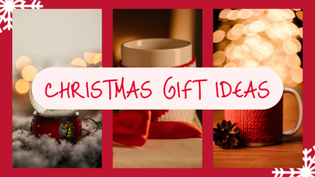 Christmas Gift Ideas Magenta Youtube Thumbnail Design Template