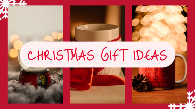 Christmas Gift Ideas Magenta Youtube Thumbnail Modelo de Design