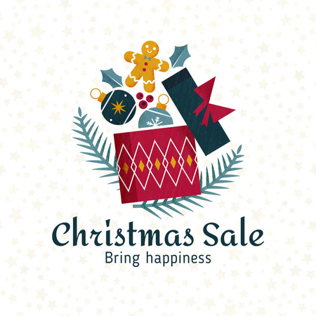 Christmas Holiday Sale Announcement Instagram Tasarım Şablonu