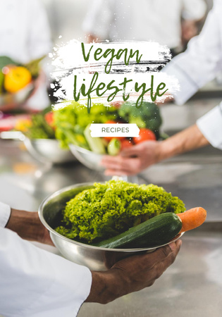 Vegan Lifestyle Concept with Delicious Healthy Dish Poster 28x40in Design Template