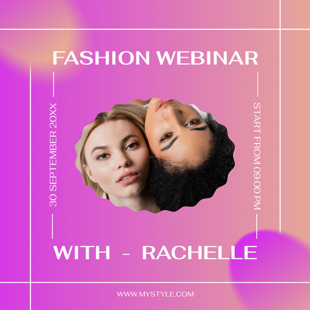 Fashion Webinar Announcement with Young Attractive Women Instagram – шаблон для дизайна