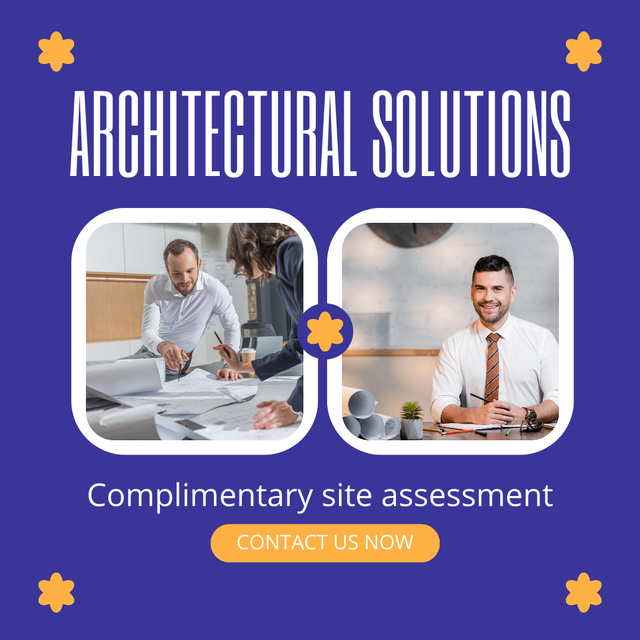 Architectural Solutions Ad with Architects in Studio Instagram AD – шаблон для дизайна