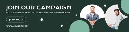 Designvorlage Nehmen Sie am Wahlkampf teil für Twitter