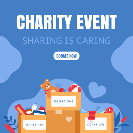 Template di design charity event Instagram