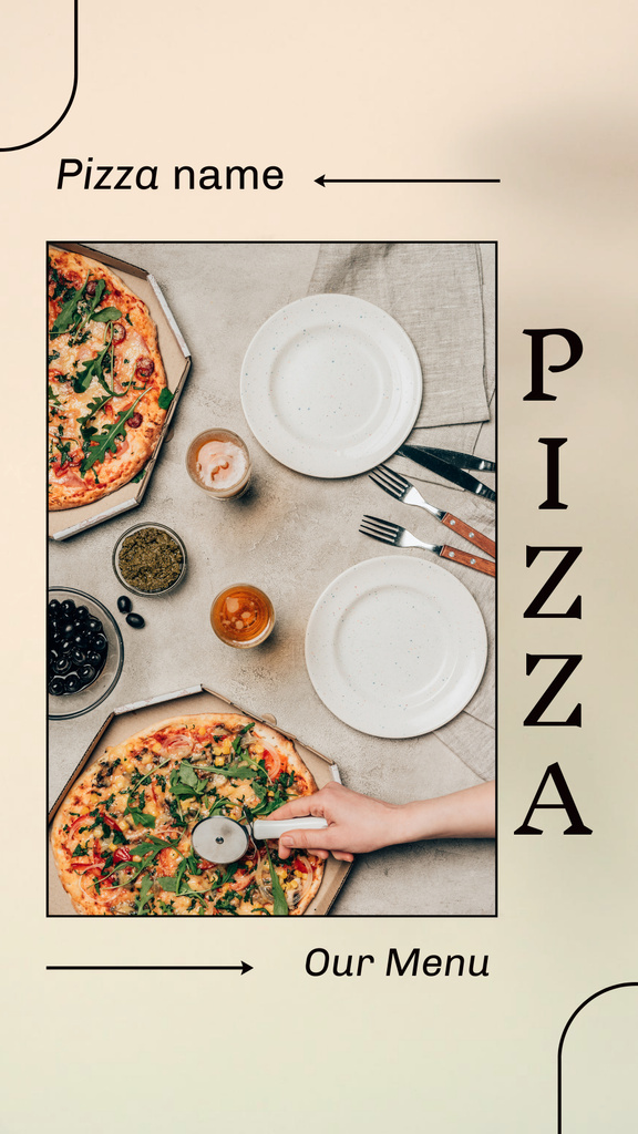 Ontwerpsjabloon van Instagram Story van Our Pizza Menu