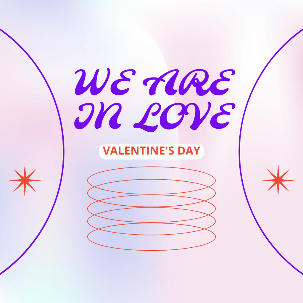 Ontwerpsjabloon van Instagram van Valentine's Day Love Confession