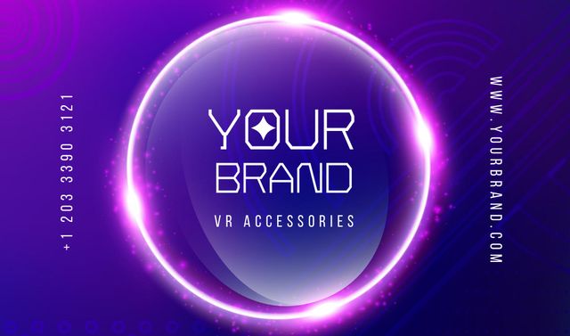 VR Equipment Sale Offer Business card – шаблон для дизайна