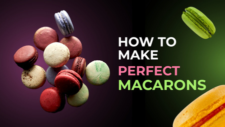 How To Make Macarons Youtube Thumbnail Design Template