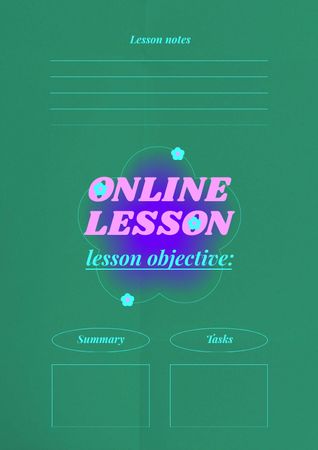 Plantilla de diseño de Online Lesson Planning Schedule Planner 