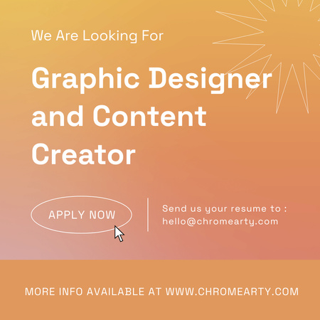 Designvorlage Vacancy Ad for Company für Instagram