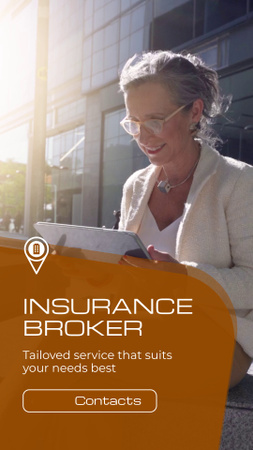 Highly Professional Insurance Broker Services Offer TikTok Video Πρότυπο σχεδίασης