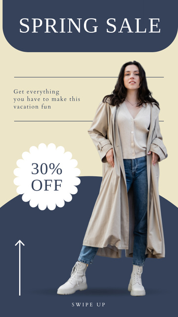 Spring Sale Stylish Women's Collection Instagram Story Design Template