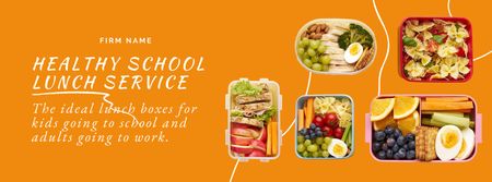 School Food Ad Facebook Video cover Modelo de Design