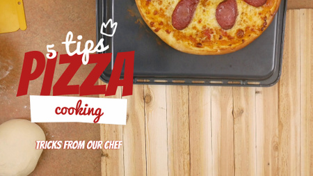 Cooking Pizza With Set Of Tips From Chef Full HD video Design Template